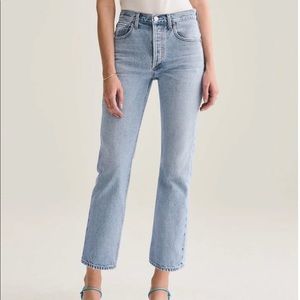 AGOLDE Ripley Mid Rise Straight Crop Jeans, Sz 26